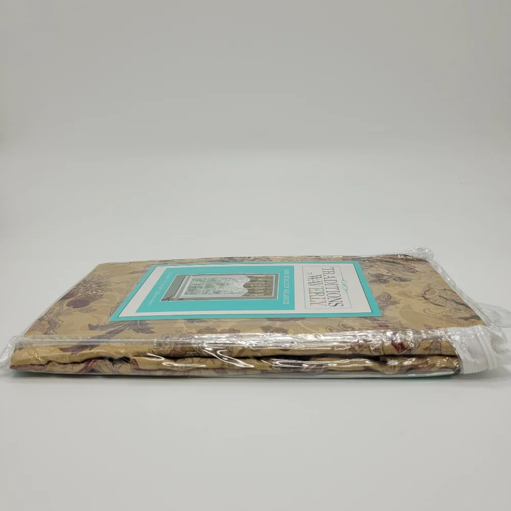 Traditions by Waverly Navarra Scallop Valance Traditional Style Floral 52x16 NEW
